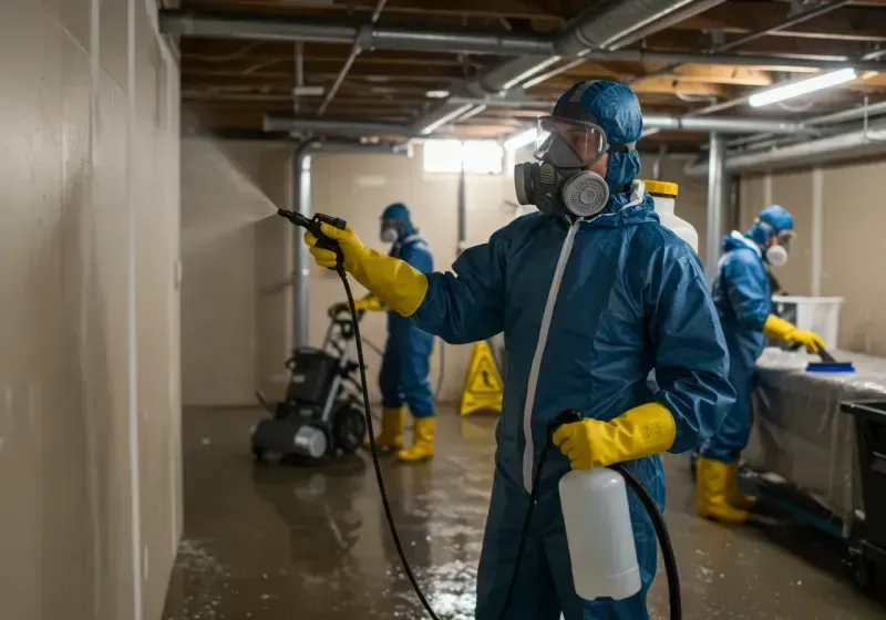 Basement Sanitization and Antimicrobial Treatment process in Machesney Park, IL